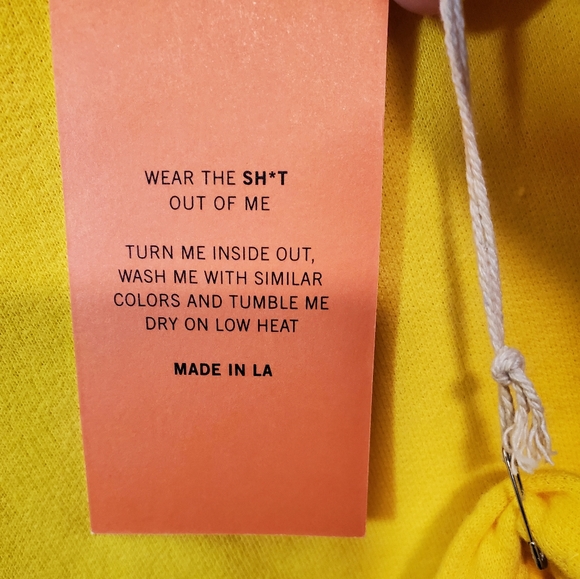 La Detresse The Sun Yellow Sweatshirt Sz L - Picture 4 of 7